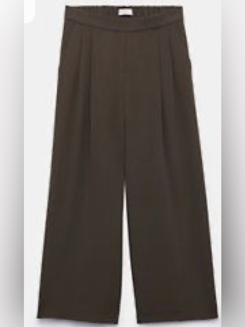 Aritzia Babaton Wide Leg Crop Clifford Pants in Tuscan Olive - Size 12